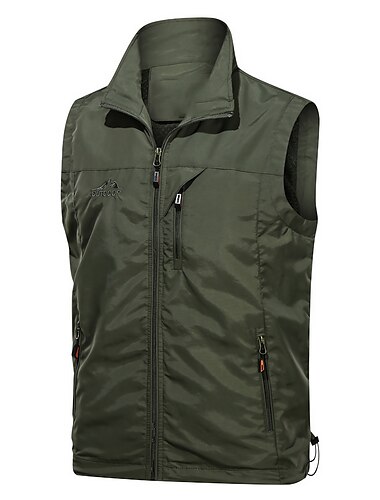  Herren Weste Angelweste Weste für Wanderer Ärmellose Weste Gilet-Jacke Outdoor Festtage Strassenmode Schick & Modern Sommer Frühling Tasche Schnell Trocknend Polyester Baumwolle Atmungsaktiv Einfarbig