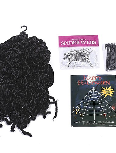  halloween spinnennetz leuchtendes dreieck net halloween outdoor dekoration requisiten simulation große knifflige spielzeug großhandel