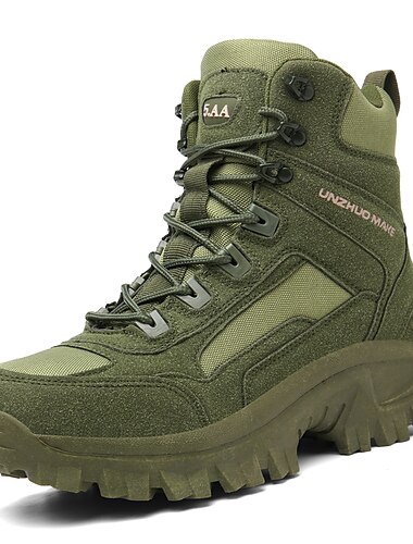  Schwarze taktische Kampfstiefel für Herren – robuste Schnürstiefel mit robuster Sohle zum Wandern, Arbeiten und für Outdoor-Aktivitäten