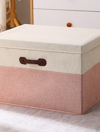  Faltbare Aufbewahrungsbox aus Stoff Haushaltsgarderobe Steppbox mit Deckel großer Aufbewahrungskorb Aufbewahrungsbox für Autoschubladen