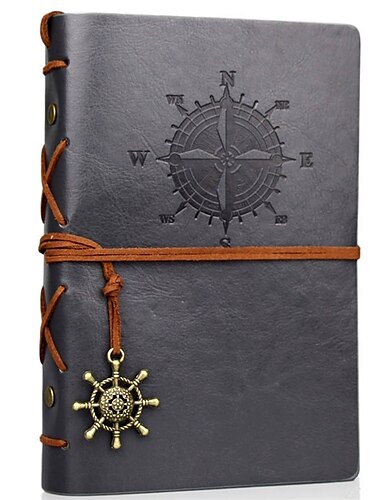  Reisetagebuch-Notizbücher, Vintage-Notizbuch aus PU-Leder, Qualitätspapier, keine Linien, dick und glatt, zum Schreiben in ein nachfüllbares A6-Notizbuch, 7 x 5 Zoll, 80 Blatt, Geschenk zum