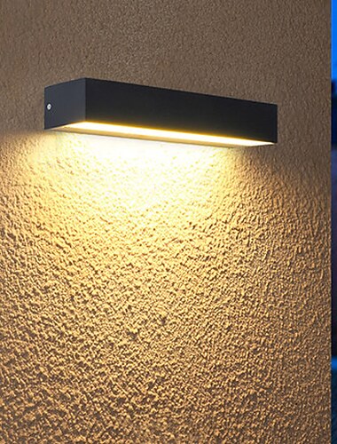  applique da parete a led per interni da esterno applique da parete in alluminio per camera da letto lampada da parete a un carattere ip65 85-265v 18/12/24 w