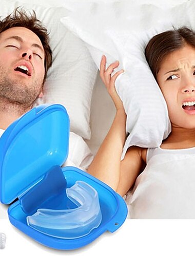  מגן פה עצור חריקת שיניים נגד נחירות ברוקסיזם עם מקרה עזר שינה מבטל נחירות שופר בריאות נגד נחירות
