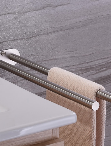  dubbele arm handdoekhouder 304 roestvrij staal handdoekstang rail muur keuken hanger plank voor handdoeken badkamer handdoekenrek