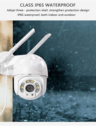  icseeスマートワイヤレスカメラ360度ドームカメラ屋外防水カメラデュアルライトフルカラー防雨監視