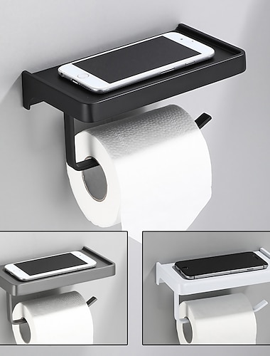  держатель для туалетной бумаги для ванной комнаты черный, серебристый, золотой тканевый держатель для телефона настенный космический алюминиевый туалет держатель для бумаги для душа с полкой
