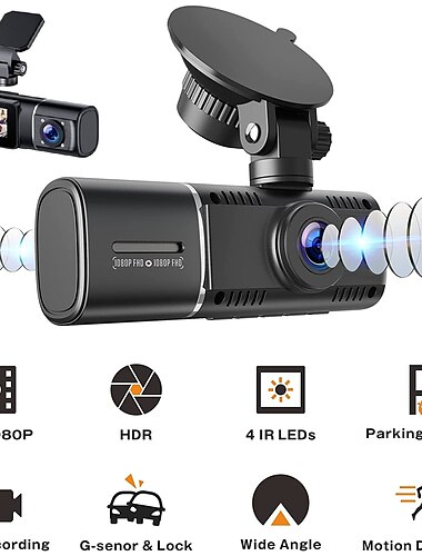  J02 1080p Nieuw ontwerp / Full HD / Start automatische opname Auto DVR 170 graden Wijde hoek CMOS 1.5 inch(es) LCD Dash Cam met Nacht Zicht / G-Sensor / Parkeermodus 4 infrarood LED's Autorecorder