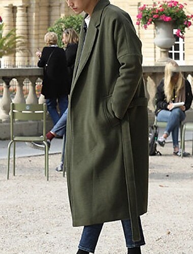  Herren Wintermantel Mantel Geschäft Casual Herbst Winter Polyester Windundurchlässig warm halten Oberbekleidung Bekleidung Stilvoll Brautkleider schlicht nicht druckbar Einfarbig Tasche Kargen