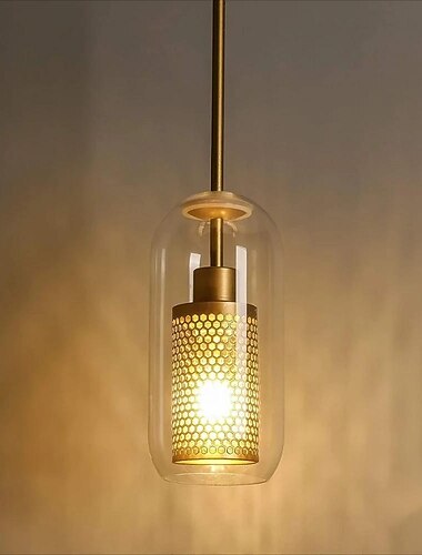  30 cm Single Design Pendelleuchte LED modernen nordischen Stil Glaszylinder galvanisierte Inselleuchten Geschäfte / Cafés Esszimmerleuchten Geschenk für Familienfreunde 110-120v 220-240v