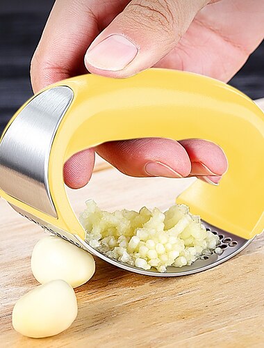  Garlic Press Rocker Stainless Steel Garlic Mincer Garlic Crusher Garlic Chopper for Smash Garlic Press Stainless Steel - Garlic Press Rocker