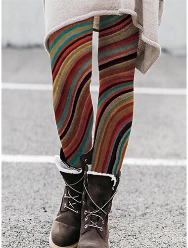  Kvinnors leggings byxor mode tights hel längd midjehöjd katt rand blomma  floral tryck mage kontroll rumpa lyft komfort hög elastisitet Halloween avslappnad helg bild färg 1 bild