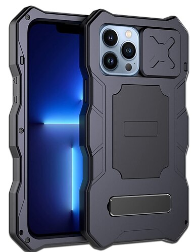  Θήκη τηλεφώνου για iPhone 13 12 Pro Max Ανθεκτική με Στήριγμα Προστατευτικό Φακού Κάμερας με Λαβή στον Καρπό TPU Μεταλλική
