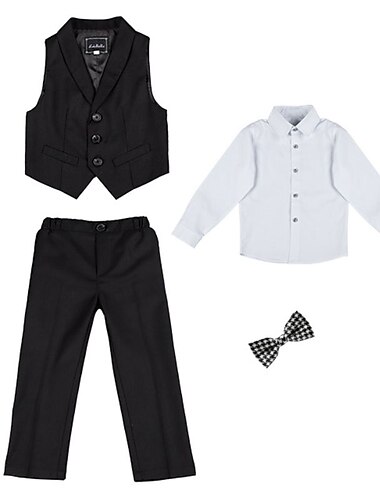  Kinder-Jungen-Shirt & Hosen Bekleidungsset 4-teilig langarm marineblau einfarbig baumwolle schulferien sanft preppy style 3-13 jahre