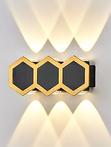  honeycomb vegglampe kreativ led utendørs vegglamper innendørs vegglamper utendørs butikker/kafeer aluminium vegglampe ip65 85-265v