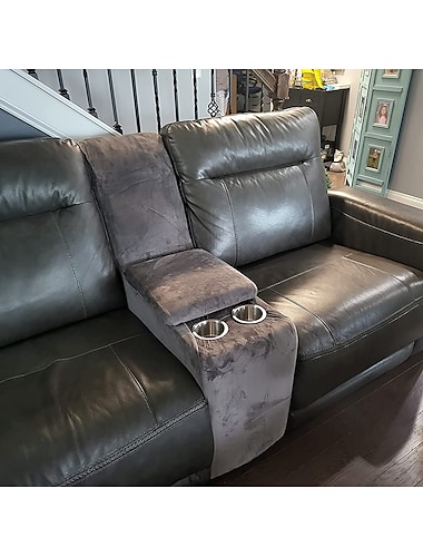  extra console relaxfauteuilhoezen voor de l-vormige sectionele bordeauxrode relaxfauteuil bankhoezen fluweel stretch extra consolehoes voor relaxfauteuil l-vormige bank hoes dik zacht wasbaar