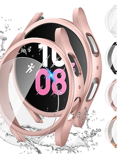  [4+4Pack] Horlogekast met schermbeschermer Compatibel met: Samsung Galaxy Watch 5 40mm / Watch 5 44mm / Horloge 4 40mm / Horloge 4 44mm Krasbestendig Robuust Bumper volledige dekking Gehard glas