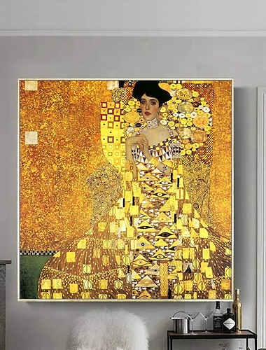  mintura retrato hecho a mano de adele bloch-bauer pintura al óleo sobre lienzo arte de la pared decoración gustav klimt cuadro famoso para la decoración del hogar enrollado sin marco pintura sin