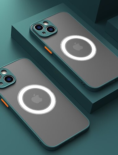  Funda de teléfono para iPhone 16e iPhone 16 iPhone 15 Pro Max Plus iPhone 14 13 12 11 Pro Max Plus X XR XS Funda trasera delgada con Magsafe translúcida ultradelgada mate color sólido PC