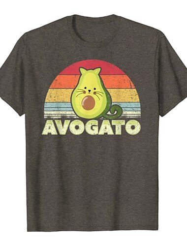  Cinco de Mayo Fiesta Avogato Katzen-Avocado T-Shirt-Ärmel Fitness-Top Zurück zur Schule Muster Unabhängigkeitstag von Mexiko Tag der Toten T-shirt Für Herren Damen Unisex Erwachsene Heißprägen 100