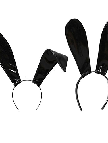  革ウサギの耳カチューシャ手作りセクシーなバニーの耳ヘアバンドイースターハロウィンコスプレ小道具テーマヘアアクセサリー