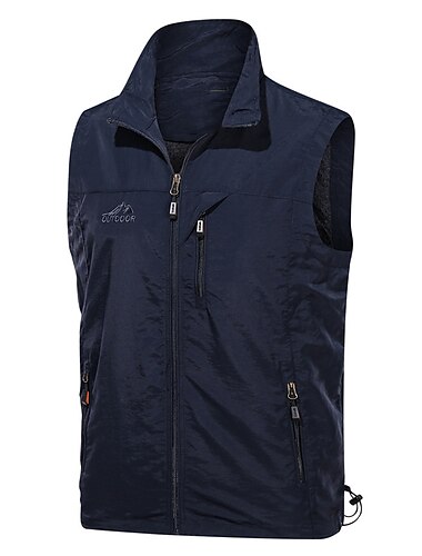 Herren Weste Angelweste Weste für Wanderer Ärmellose Weste Gilet-Jacke Outdoor Festtage Strassenmode Schick & Modern Sommer Frühling Tasche Schnell Trocknend Polyester Baumwolle Atmungsaktiv Einfarbig