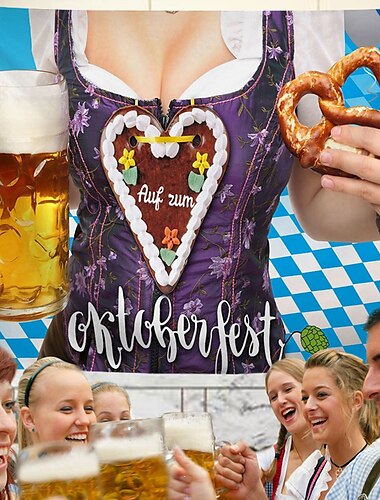  oktoberfest party wandteppich kunst dekor decke vorhang hängend home schlafzimmer wohnzimmer dekoration polyester bier deutsch bayerisch