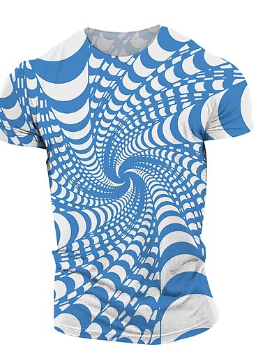  Herre Grafisk 3D Skjorte T-shirt Kortærmet T-shirt Rund hals Skjorte Gade overdrevet Afslappet Sort Lysegrøn Lyserød Sommer Tøj Plusstørrelser S M L XL XXL 3XL