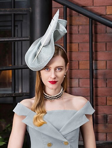  fascinators πολυεστερικό καπέλο kentucky ντέρμπι / καπέλα με φτερό / φλοράλ 1 τεμ.