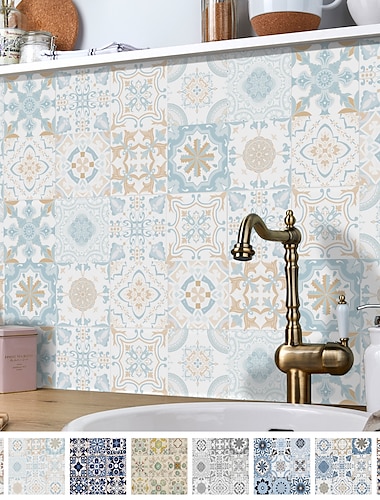  24/48 stuks zelfklevende muurstickers waterdicht verse tegels tegelstickers waterdicht creatieve keuken badkamer woonkamer