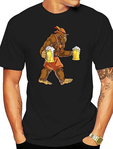  Oktoberfest Bier Handwerk Cosplay Kostüm T-Shirt-Ärmel Anime Klassisch Streetstyle Für Paar Herren Damen Erwachsene Oktoberfestbier Heißprägen