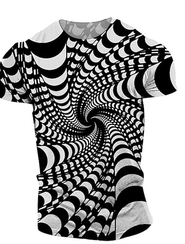  Homme Chemise T shirt Tee Graphic 3D Col Rond Noir Vert Claire Rose Claire Bleu Violet Grande Taille Casual Manche Courte Imprimer Vêtement Tenue Vêtement de rue Exagéré