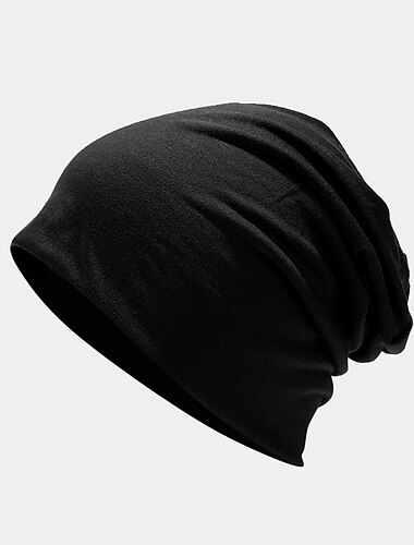  Per uomo Tutti Cappello a cuffia Nero Come nell'immagine Lavorato a maglia Tinta unita / tinta unita Casuale
