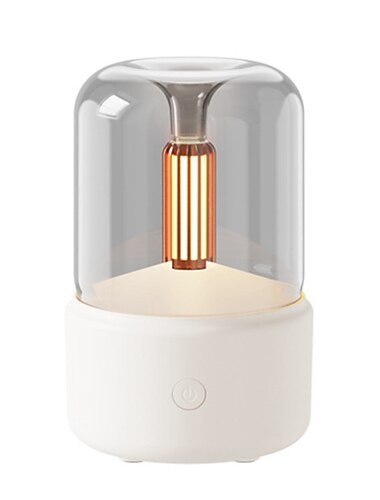  Candlelight Aroma Diffusor tragbarer 120ml elektrischer USB-Luftbefeuchter Kaltnebelmaschine Zerstäuber mit LED-Nachtlicht
