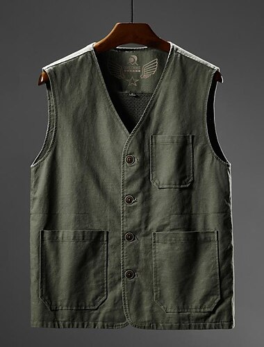  Herren Weste für Wanderer Shirt Außen Atmungsaktiv Rasche Trocknung Leicht Multi Pocket Sommer Armeegrün Schwarz Kaki Jagd Camping / Wandern / Höhlenforschung