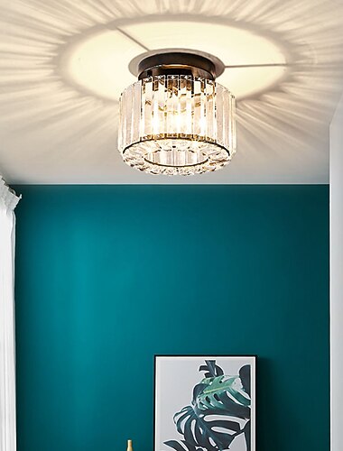  22 cm taklamper led krystall gang lys veranda lett metall malt finish moderne 220-240v