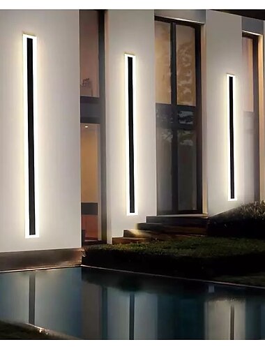  תאורת קיר חיצונית led ip44 עמיד למים פשוט חיצוני ברזל אור קיר 110-240v 20 w