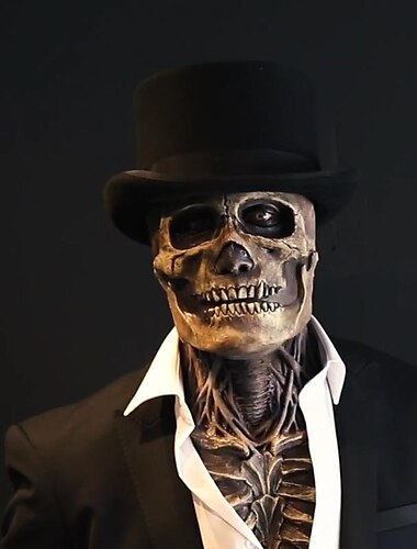  Halloween Totenkopfmaske Resident Evil Horror gruselige realistische Halloweenmaske für Erwachsene Kostüme Totenkopfmaske Indie Station Dämon Zombie Skelettmaske