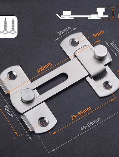  Cerradura de cerrojo de cerrojo de acero inoxidable para puerta corredera