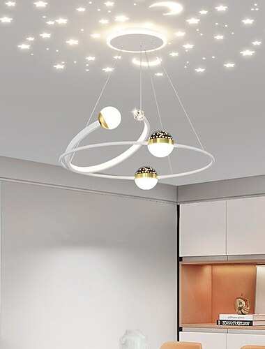  60 cm Enkel ontwerp Kroonluchters Metaal Artistieke Stijl Moderne stijl Stijlvol Geschilderde afwerkingen LED Modern 110-120V 220-240V