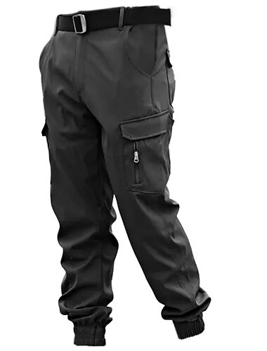  Men's Tactical Cargo Pants Work Pants Stretch Wear-resistant trousers with multi pocket spring and autumn sports  outdoor elastic cuff joggers casual overalls camouflage pants without belt