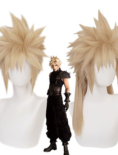  игра final fantasy vii remake ff7 женский cloud strife длинные светлые парики для косплея карнавальный парик