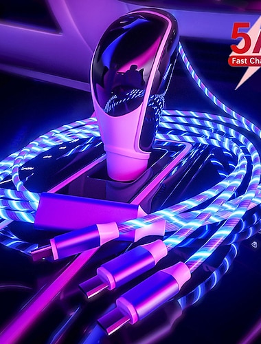 Универсальный зарядный кабель 3,3 фута USB-A к USB-C USB-C на USB-C USB C к молнии 5 A Кабель для зарядки Быстрая зарядка 3 в 1 Назначение Macbook iPad Samsung Аксессуар для мобильных телефонов