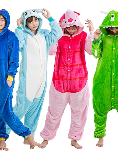  Enfant Adulte Personnage Costume de groupe Costume grenouillère Costume de carnaval Porcelet / Cochon Lapin Alien Combinaison de Pyjamas Pyjamas Kigurumi Pour Homme et Femme Garçons et filles Carnaval