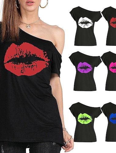  Retro Vintage 1980er Maskerade Damen Kostüm Jahrgang Cosplay Party / Abend T-shirt Halloween Schlager Outfit