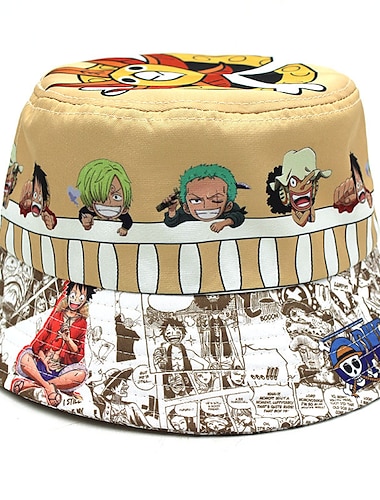  Chapeau / Casquette Inspiré par One Piece Monkey D.Luffy Manga Accessoires de Cosplay Chapeau Mélange Poly / Coton Homme Femme Cosplay Costumes d'Halloween