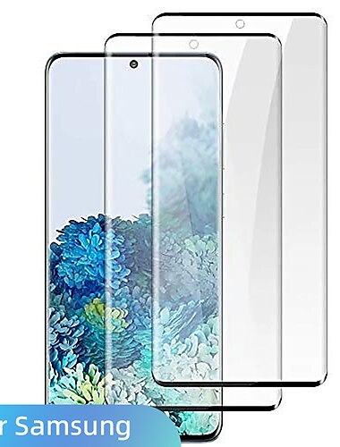  2 штs Защитная пленка Назначение Samsung Galaxy S24 Ultra Plus S23 S22 S21 S20 Plus Ultra S10 Note 20 Ultra 10 Plus S9 Закаленное стекло Уровень защиты 9H Против отпечатков пальцев HD