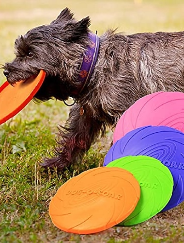 כלב צף פריסבי צמר זהב גבול אילוף בעלי חיים אימון כלב צעצוע לחיות מחמד עמיד לנשיכת פריזבי גומי רך (15 ס"מ ורוד)   כלב צף פריסבי צמר זהב גבול אילוף בעלי חיים אימון כלב צעצוע לחיות מחמד עמיד לנשיכת פריזבי גומי רך (15 ס"מ ורוד)