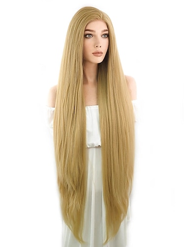  Prinzessin Rapunzel – Tangled – Lange, glatte Yaki-Blondine – Cosplay-Party-Perücken – Halloween-Perücken