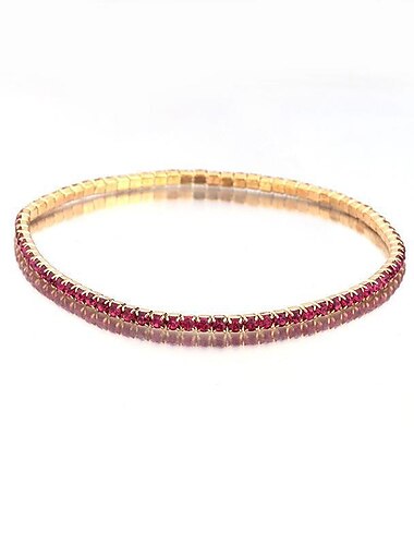  Kristall-Stretch-Armband Schmuck Klaue Set Strass glänzend voller Diamant einreihig Herren-Damen-Stretch-Armband verschiedene Trends passend
