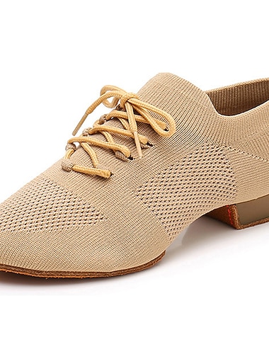  Zwarte mesh veter jazz dansschoenen voor dames met suède zool – ademende en lichtgewicht performance schoenen